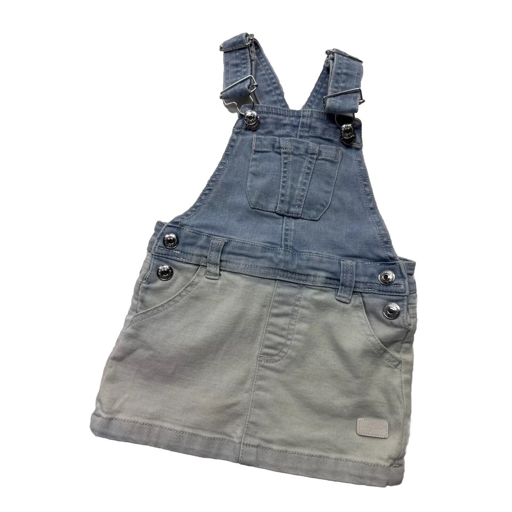 Seven 7 for All Mankind Baby Girls Size 12M Overall Denim Bib Dress Ombré Blue
